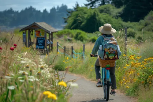 Voyageur éco-responsable explorant la nature.