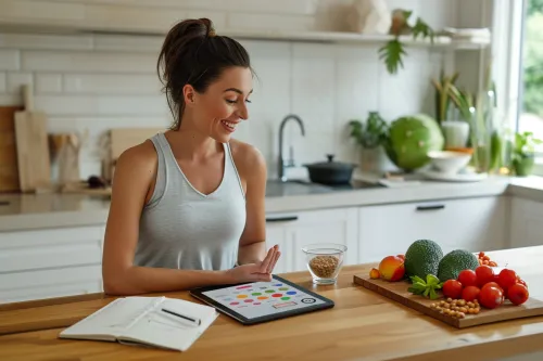 Représentation visuelle des nombreux bénéfices d'une alimentation personnalisée pour la santé et le bien-être général.