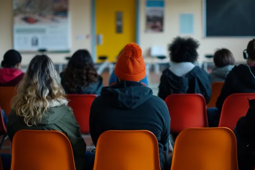 Un groupe de personnes unies surmontant des barrières pour garantir un engagement collectif puissant et durable.