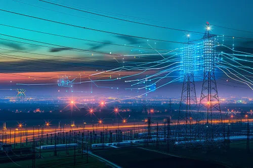 Schéma d'un réseau électrique intégrant des systèmes de stockage d'énergie, illustrant la transformation de son architecture pour une meilleure flexibilité.