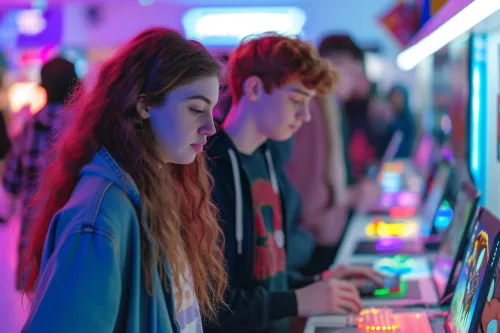 Assemblage de personnages et symboles emblématiques de jeux et œuvres indépendantes redéfinissant la culture geek moderne.