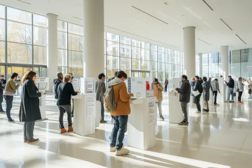 Visuel montrant des citoyens discutant et agissant, reflétant l'impact des réformes sur leur engagement.