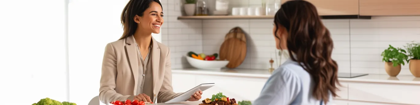 Plan alimentaire sur mesure guidant une personne vers ses objectifs de santé personnalisés et une meilleure vitalité.